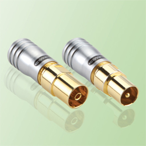 Profigold PROD640 Coax Female, Coax Male Silver wire connector