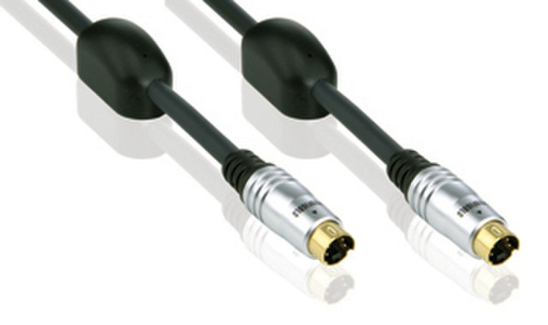 Profigold PGV6609CI 10m S-Video (4-pin) S-Video (4-pin) Black,Silver S-video cable