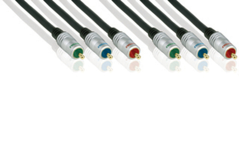 Profigold PGV339CI 10м 3 x RCA Черный, Cеребряный компонентный (YPbPr) видео кабель
