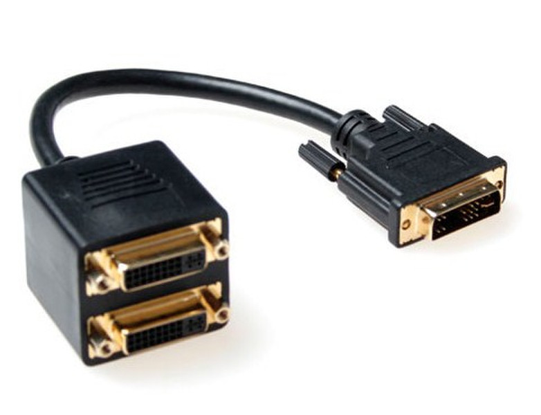 Advanced Cable Technology 0.25m DVI-A 0.25м DVI-A 2 x DVI Черный DVI кабель