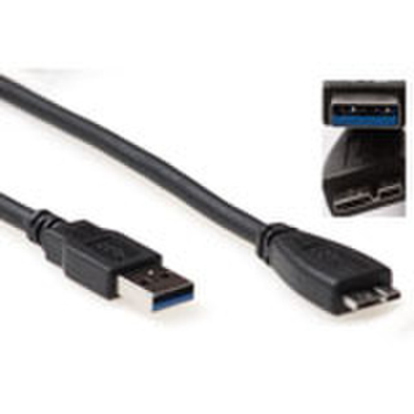 Advanced Cable Technology SB3025 2m USB A Micro-USB A Black USB cable