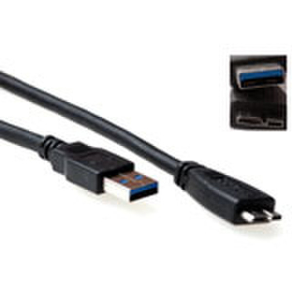 Advanced Cable Technology SB3029 1m USB A Micro-USB B Black USB cable