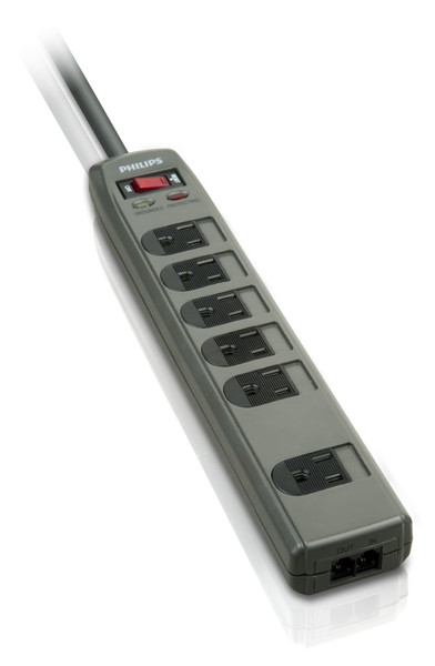 Philips SPP1137WA/17 6AC outlet(s) 0.9m Black surge protector