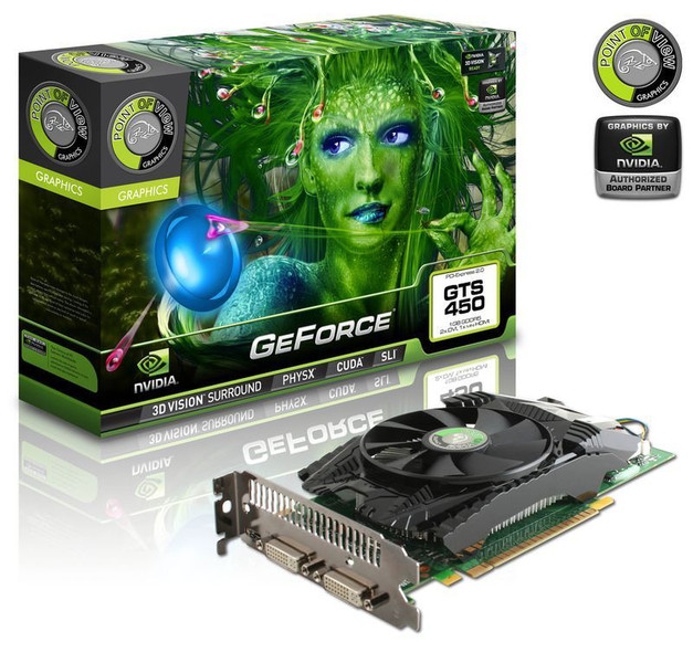 Point of View VGA-450-A1-1024 GeForce GTS 450 1GB GDDR5 graphics card