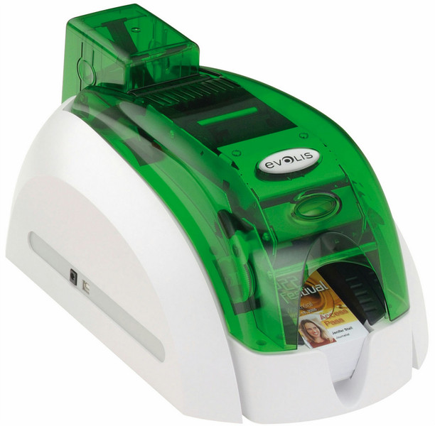 Evolis Pebble 4 300 x 300DPI Green,White plastic card printer