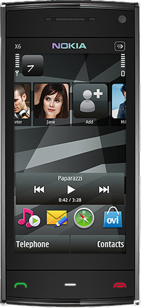 Nokia X6 Одна SIM-карта Черный смартфон