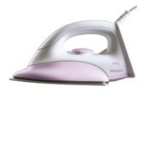 Philips GC136/07 Dry iron Aluminium soleplate 1100Вт Розовый, Белый утюг