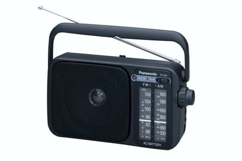 Panasonic RF-2400EG-K Портативный Аналоговый Черный радиоприемник