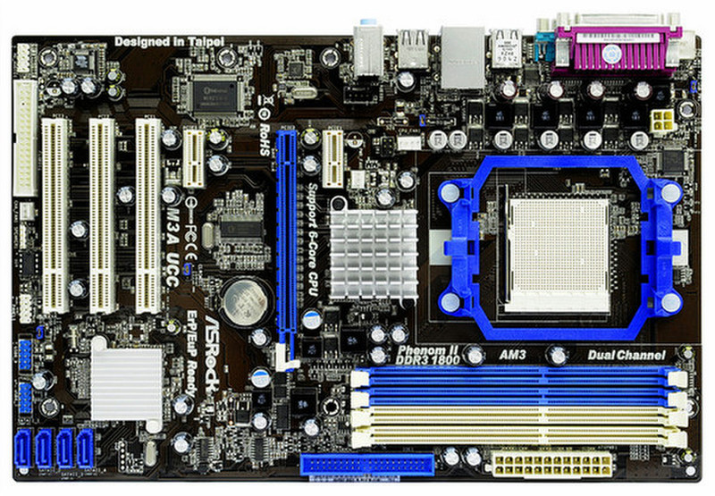 Asrock M3A UCC AMD 480X CrossFire Socket AM3 ATX motherboard