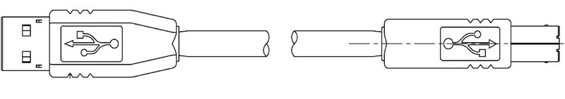 Zebra 105850-028 1.8m USB A USB B USB cable