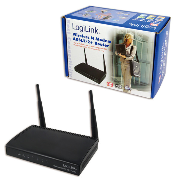 LogiLink WL0067 Fast Ethernet Black wireless router