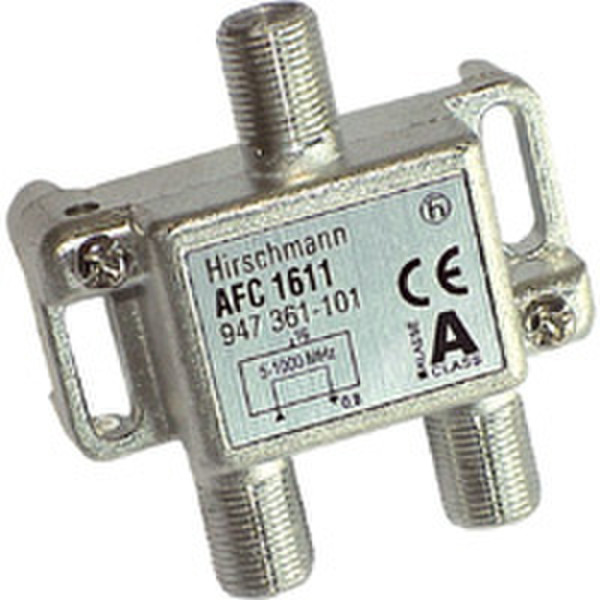Hirschmann AFC 1611 F 2xF Cеребряный кабельный разъем/переходник