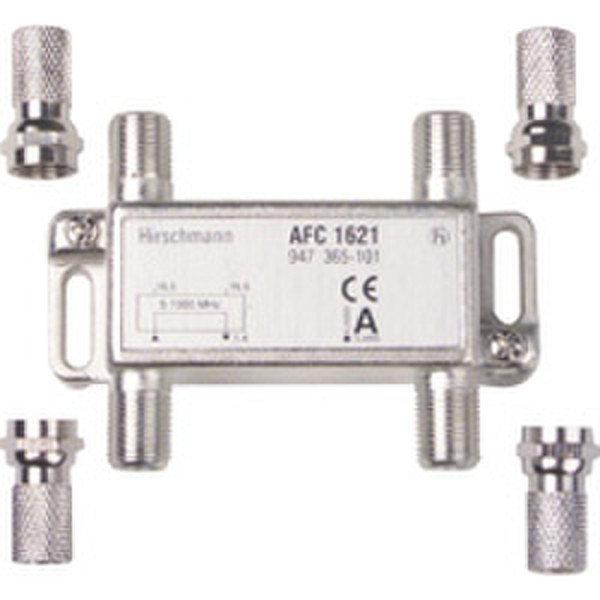 Hirschmann AFC 1621 2xF 2xF Silver cable interface/gender adapter