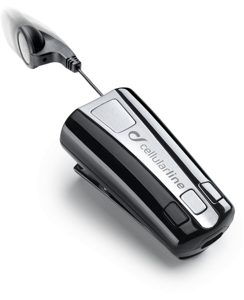 Cellularline BTCLIPARDP In-ear Monaural Wireless Black,Silver mobile headset