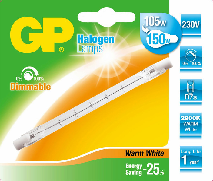 GP Lighting 047575-HLME1 120W R7s D Warm white halogen bulb
