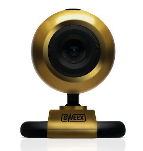 Sweex WC160 1600 x 1200пикселей USB 2.0 Черный, Золотой вебкамера