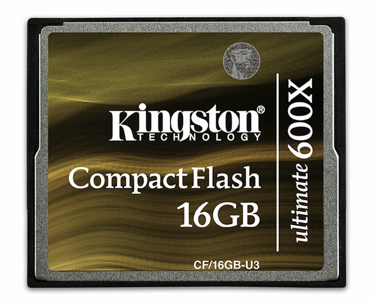 Kingston Technology 16GB Ultimate 600x 16GB CompactFlash Flash memory card