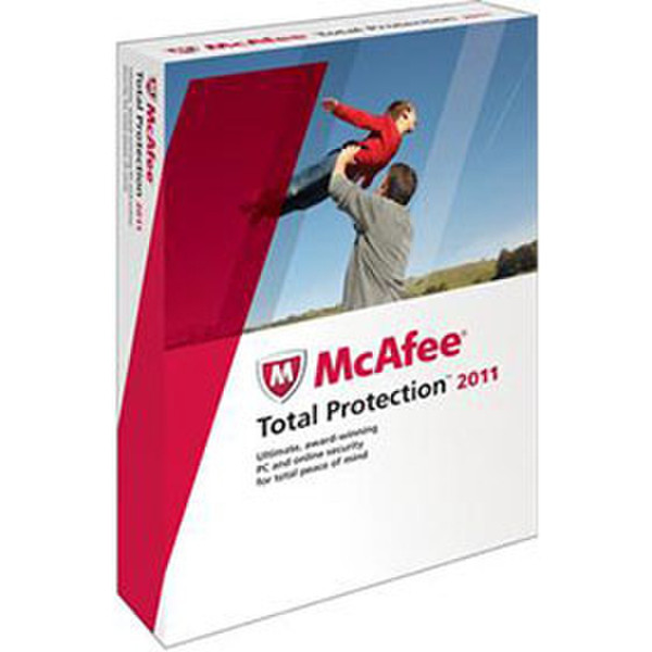 McAfee Total Protection 2011, incl. 1 Year GoldSupport, 3 Users, DVD, DE FR IT UK 3Benutzer Deutsche, Englische, Französische, Italienisch