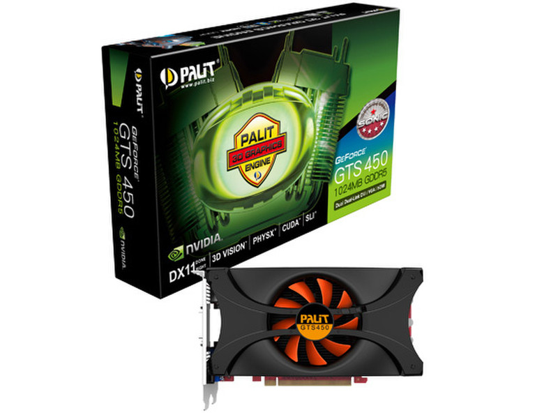Palit NE5S450SF1101 GeForce GTS 450 1GB GDDR5 Grafikkarte