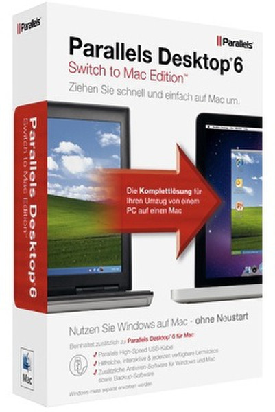Parallels Desktop 6 Switch to Mac Edition, BOX, FRE