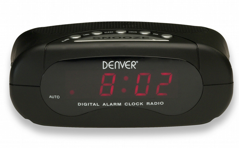 Denver CR-733 Часы Черный радиоприемник