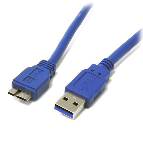 StarTech.com USB3SAUB3 0.9м USB A Micro-USB B Синий кабель USB