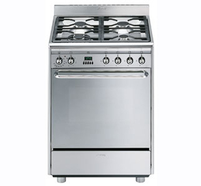 Smeg SNL60MFX7 Freestanding Gas hob B Stainless steel cooker