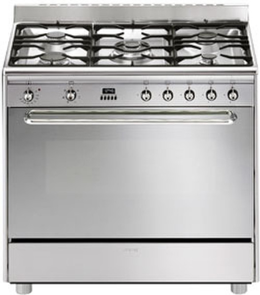 Smeg SNL90MFX7 Freestanding Gas hob C Stainless steel cooker