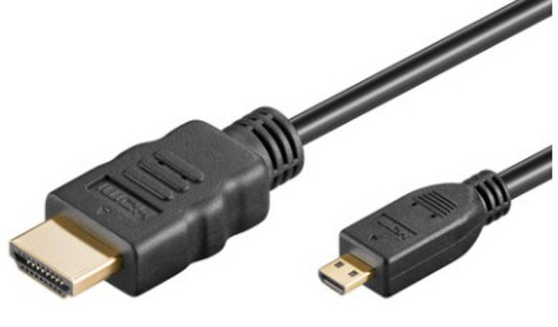 Wentronic HDMI Kabel HiSpeed/wE 100 G-MICRO HIGH SPEED HDMI CABLE WITH ETHERNET, 1m HDMI Micro-HDMI Black HDMI cable