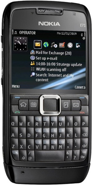 Nokia E71 Одна SIM-карта Черный смартфон