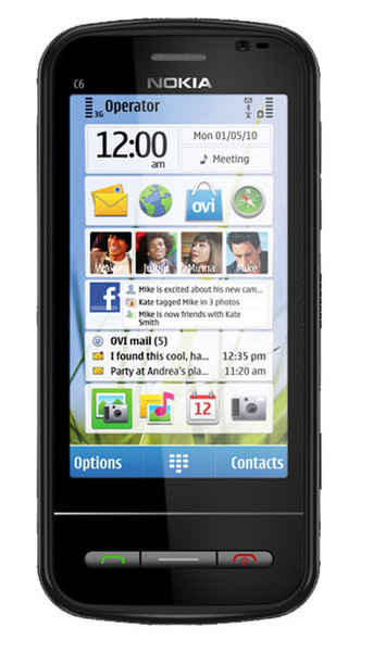Nokia C6-00 Single SIM Black smartphone