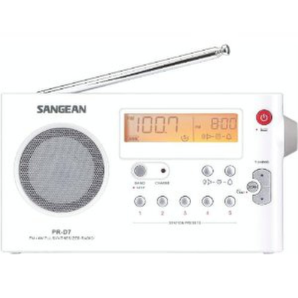 Sangean PR-D7 Tragbar Weiß Radio