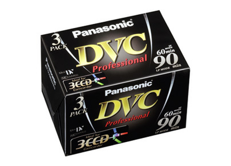 Panasonic 1x3 AY-DVM60YE3 Mini DV Tape Video сassette 60min 3Stück(e)