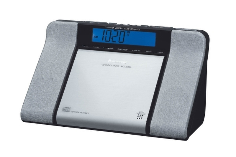 Panasonic RC-CD350EG-S Uhr Digital Silber Radio
