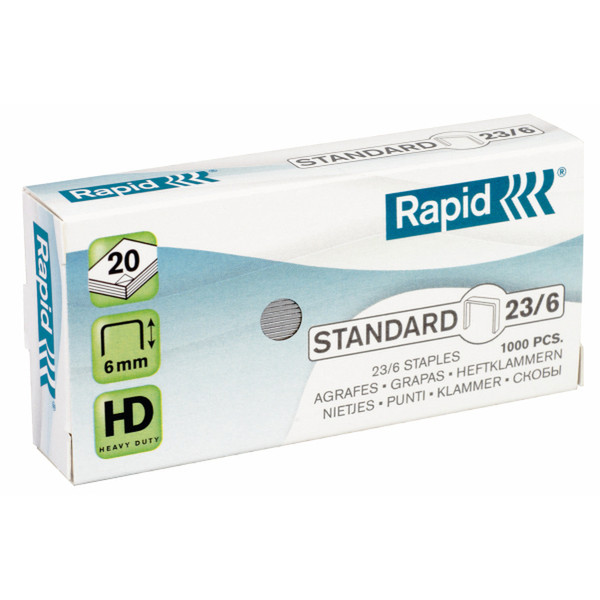 Rapid 23/6 Staples pack 1000staples