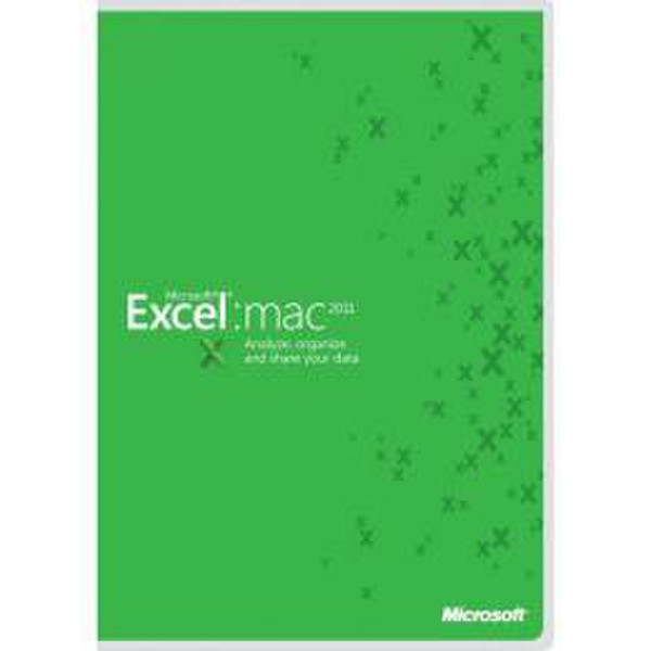 Microsoft Excel:mac 2011, 1u, EDU, OLP-NL, SNGL