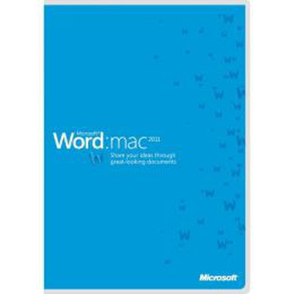 Microsoft Word:mac 2011, EDU, OLP-B, 1u, SNGL