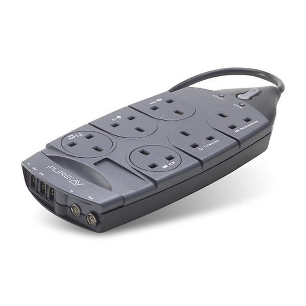 Belkin PureAV™ Home Cinema Surge Protector - 6 Sockets 6AC outlet(s) Grau Spannungsschutz