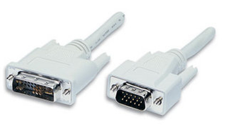 Manhattan 328852 1.8m DVI-A VGA (D-Sub) White video cable adapter