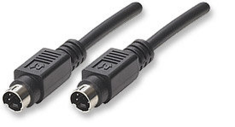 Manhattan 336284 7.5m S-Video (4-pin) S-Video (4-pin) Black S-video cable