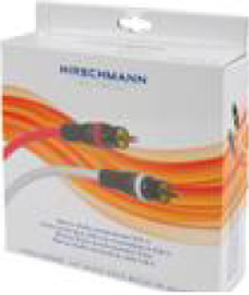 Hirschmann 695002943 0.9м Красный, Белый аудио кабель