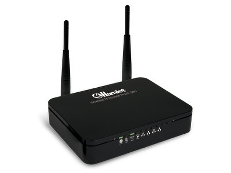 Hamlet HNW300APN Schnelles Ethernet Schwarz WLAN-Router