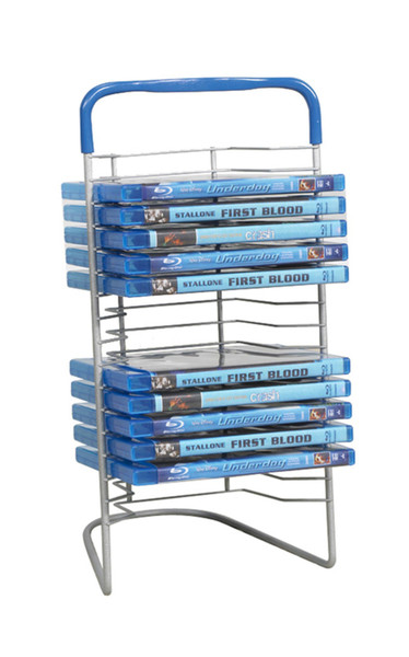 Atlantic BluRay Nestable 16 Metal Blue,Silver optical disc stand