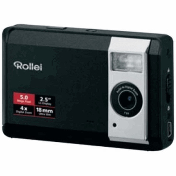 Rollei Compactline 50 Компактный фотоаппарат 5МП CCD 2560 x 1920пикселей Черный