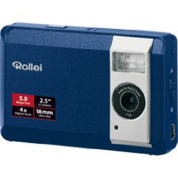 Rollei Compactline 50 Kompaktkamera 5MP CCD 2560 x 1920Pixel Blau
