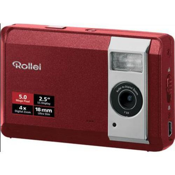 Rollei Compactline 50 Компактный фотоаппарат 5МП CCD 2560 x 1920пикселей Красный