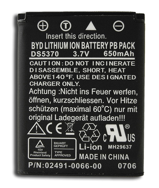 Rollei DS5370 Lithium-Ion (Li-Ion) 650mAh 3.7V Wiederaufladbare Batterie