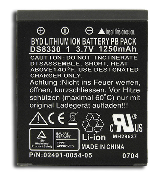 Rollei DS8330 Lithium-Ion (Li-Ion) 1250mAh 3.7V Wiederaufladbare Batterie