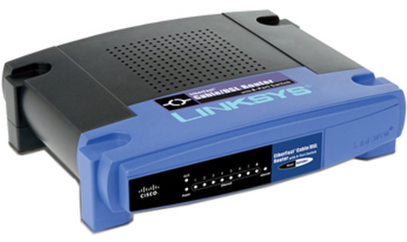 Linksys BEFSR81 Подключение Ethernet ADSL Черный, Синий проводной маршрутизатор