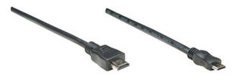 Manhattan 304955 Mini HDMI-19-p HDMI-19-p Черный кабельный разъем/переходник